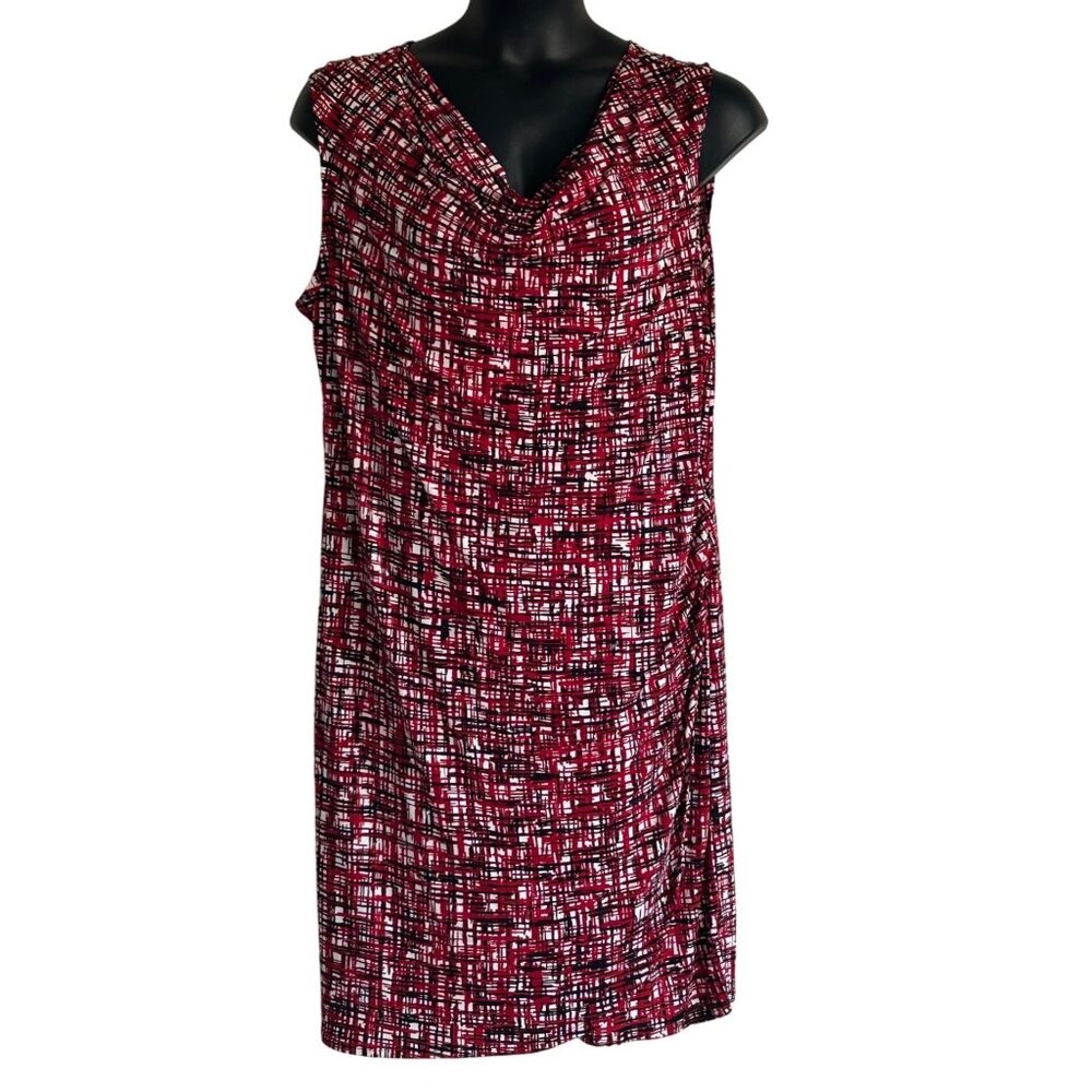 George Plus size 20 XXL Faux Wrap Swoop Neck Sleeveless Dress